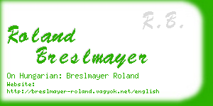 roland breslmayer business card